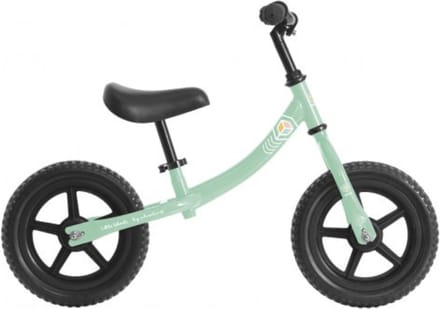 DeQube Loopfiets Mint met Twee Wielen - Vanaf 2 Jaar - Inclusief Stickers en Bel - 12 Inch Balansfiets