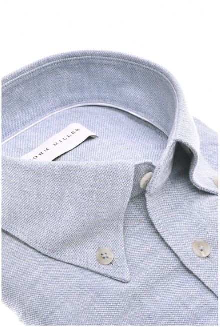 John Miller - Overhemd Blauw John Miller Overhemd Slim Fit Blauw 5142705