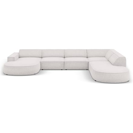 7-zitshoekbank Jodie rechts chenille afgerond | Micadoni Home
