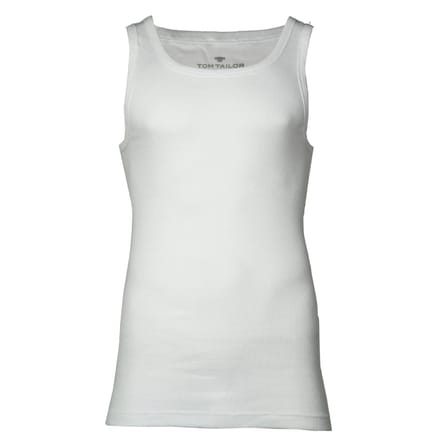Tom Tailor - Tanktops met geribde structuur in een set van 2 - Maat M/5 - white