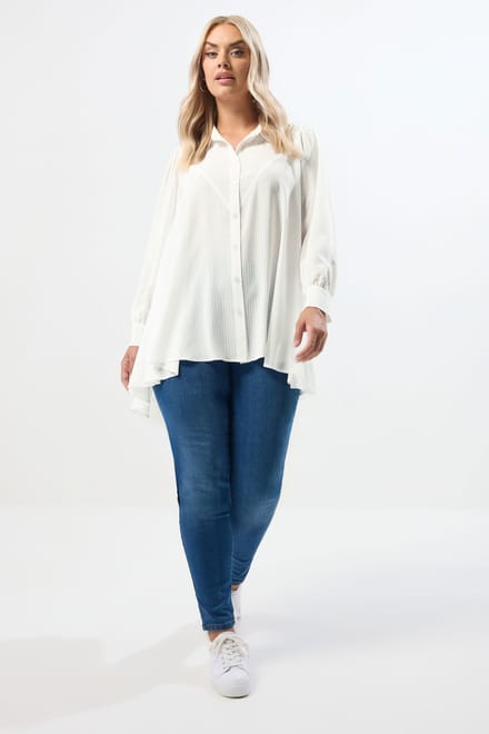 Yours Wit Overhemd Met Gedipte Zoom Size 50-52