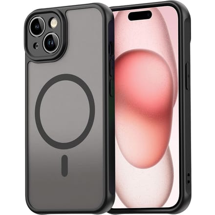 Mocaa Apple iPhone 15 Slim Anti-Shock MagSafe Hoesje Zwart