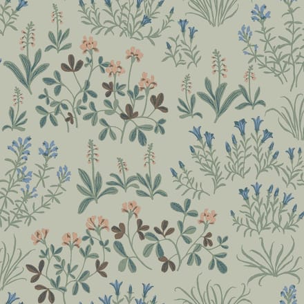 Boråstapeter Vliesbehang 5801 - Nordic Folks - Botanisch Groen - 53cm x 10.05m