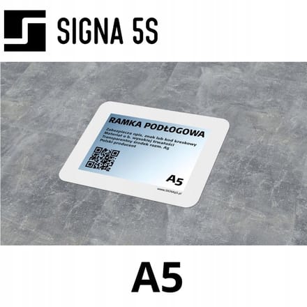SIGNA 5S Vloerframe A5 - Zelfklevend, Wit, 212x274mm
