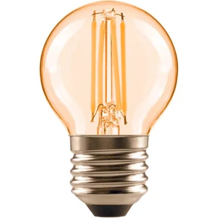 Sencys Ledfilamentlamp Peertje - Amber - D4,5cm - Warm Wit - E27 - 4w