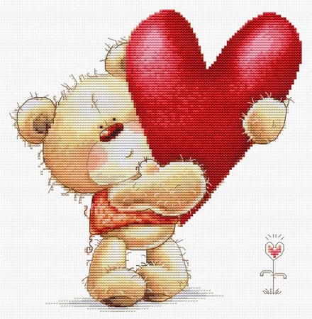 Borduurpakket Luca-S - Big Heart - Groot Hart - B1422 - Valentijn - Valentijnsdag