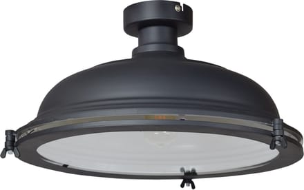 Urban Interiors Bronx Plafondlamp Zwart - Glasplaat - Ø42