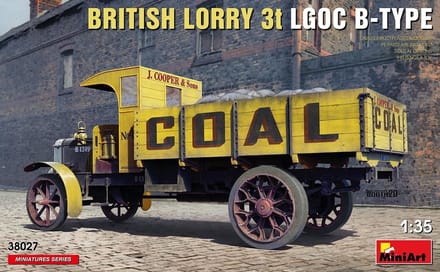 MiniArt Modelbouwpakket Militaire voertuigen - 38027 British Lorry 3T LGOC B-TYPE Plastic - 1:35 - Modelbouw
