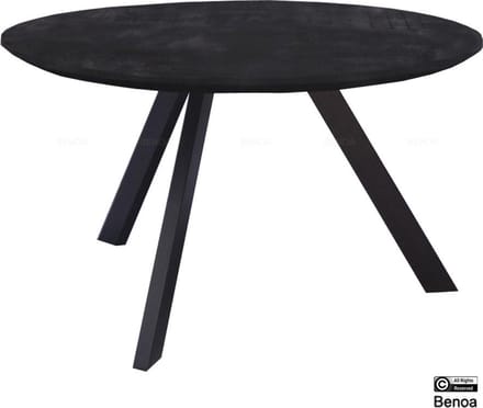 Salontafel Berlin Rond mangohout 80 cm - Zwart