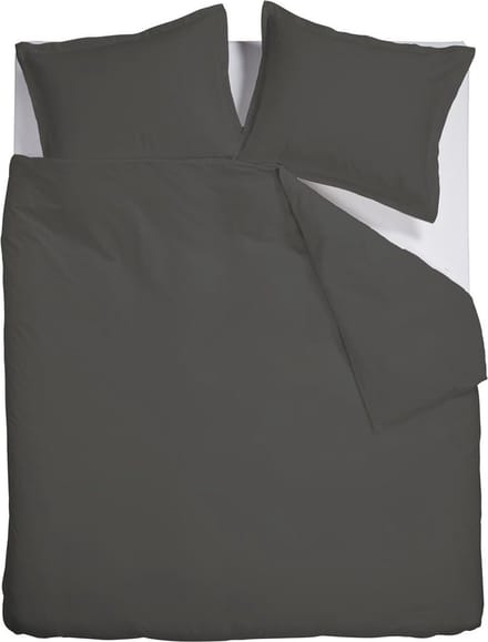 Ambiante Satin Uni dekbedovertrek - Lits-Jumeaux - 240x200/220 cm - Donker Grijs