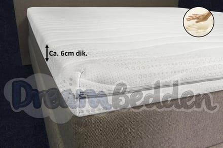 Topper 90x200 Traagschuim Nasa  6cm Dik Cool & Fresh Hoes