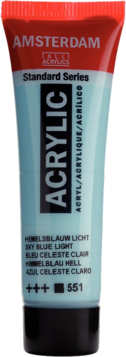 Verf - Acryl - 551 - Hemels blauw licht - Amsterdam - 20ml