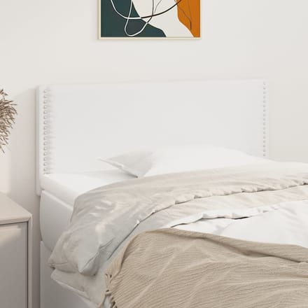 vidaXL - Hoofdbord - 100x5x78/88 - cm - kunstleer - wit