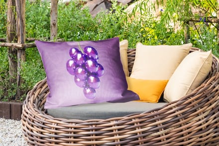 Buitenkussens - Druif - Disco - Glitter - Paars - 60x40 cm - Weerbestendig