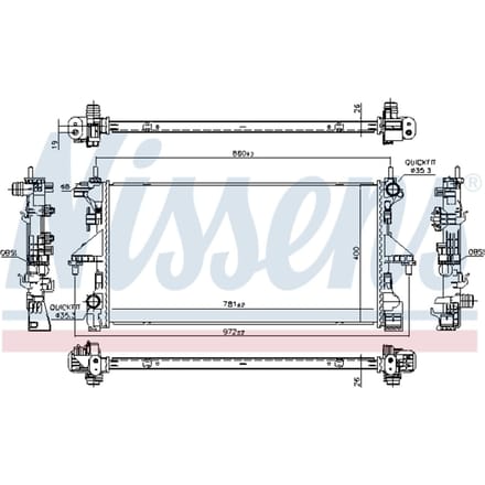 Radiator, motorkoeling NISSENS 606554