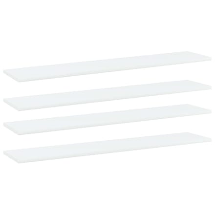 vidaXL - Wandschappen - 4 - st - 100x20x1,5 - cm - bewerkt - hout - wit