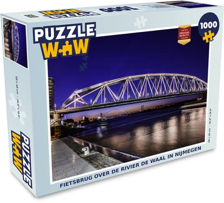 Puzzel Fiets - Water - Nijmegen - Legpuzzel - Puzzel 1000 stukjes volwassenen