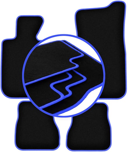 CARLUX-BLUE automatten voor: BMW 3 E30 cabriolet (1986-1993)