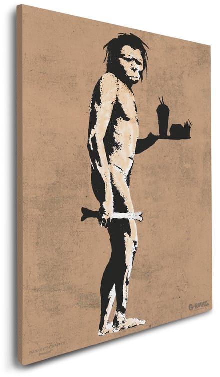 Banksy Graffiti - Canvas Schilderij 32x45 cm - Schilderijen Woonkamer