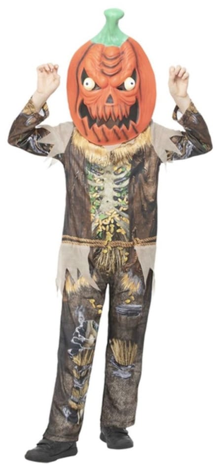 Smiffys - Pumpkin Scarecrow Reaper Kinder Kostuum - Kids tm 6 jaar - Multicolours