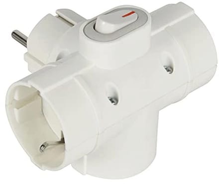 3-weg stopcontact met schakelaar 16A EU 250V - handige drievoudige Duitse standaardadapter