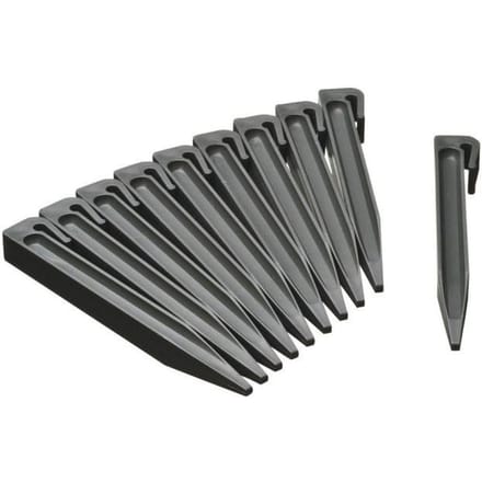 Piquets pour bordures de jardin - NATURE - Ancres en polypropylene gris - Lot de 10