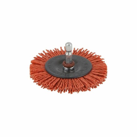wolfcraft - Nylondraad schijfborstel voor Boormachine - 75mm - 1500000