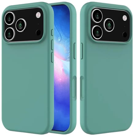 MobyDefend Hoesje - Geschikt voor iPhone 17 Pro - Matte Siliconen Backcover - Groen