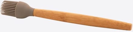 Point-Virgule silicone borstel met bamboe handvat taupe 25cm