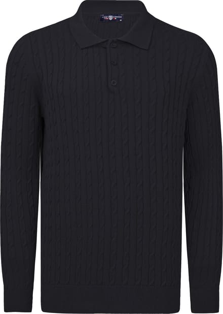 Jimmy Sanders Trui - Sweater - 100% Katoen Heren Navy - M
