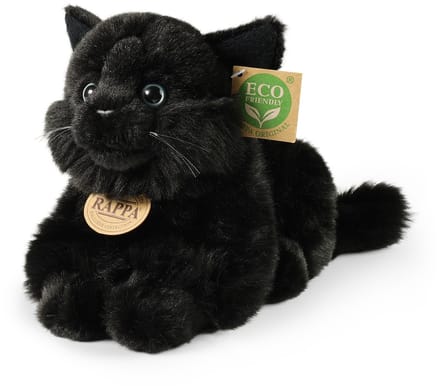 Rappa Knuffel Kat Zwart 22 cm