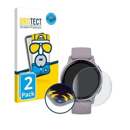 BROTECT - Screenprotector voor Garmin vivoactive 5 - Folie Beschermfolie matte volledig dekking 2 Stuks