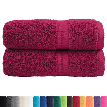 vidaXL - Premium - washandjes - SOLUND - 2 - stuks - Bordeaux - 30x30cm - 600 - g/m²