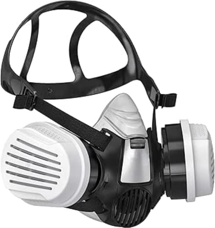 Aurixi® Gasmasker - Gezichtsmasker - Gasmasker met filter- Medium - Wit - 22cm x 18cm x 12cm