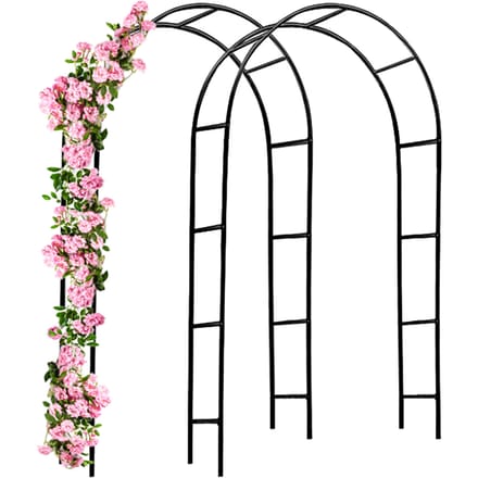 Gardebruk Rozenbogen 2 Stuks - Metaal 240x140x37cm - Zwart