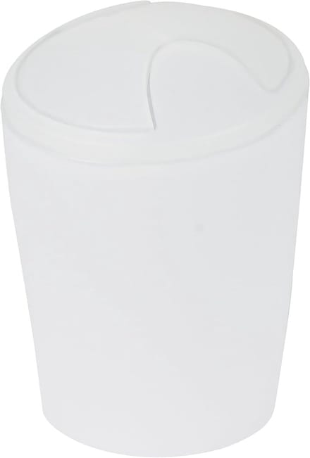 Vuilnisemmer voor Badkamer - 5 Liter, Wit, Compact en Stijlvol