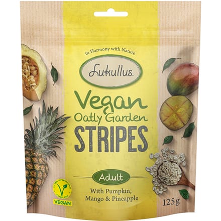 Lukullus Vegan Oatly Garden Stripes - Pompoen, Mango & Ananas -  125 g