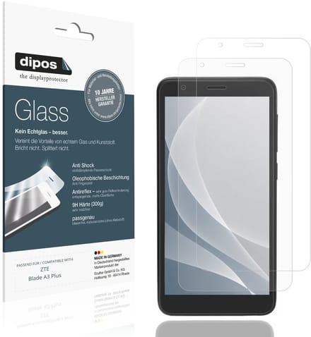 dipos – 2x Matte Pantserfolie geschikt voor ZTE Blade A3 Plus | 9H Screenprotector
