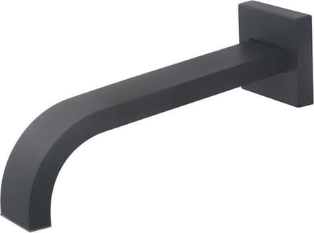 Wiesbaden Rombo baduitloop vierkant 22 cm 1/2'' mat zwart