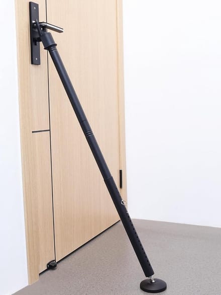 Deurstopper Beveiliging - Schuifdeurslot - Extra Beveiliging - Verstelbare Lengte - Heavy Duty - Zwart
