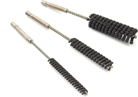 HBM 3-delige flexibele hoonborstels set 1/4 inch HEX 150 mm