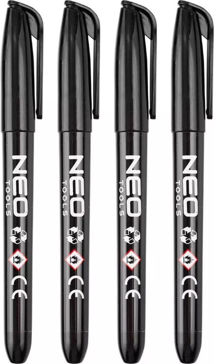 Industriële olie markers - Waterproof - Zwart - 4 stuks