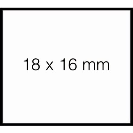 Prijsetiket 18x16mm Sato Duo 16 permanent wit - 50 stuks