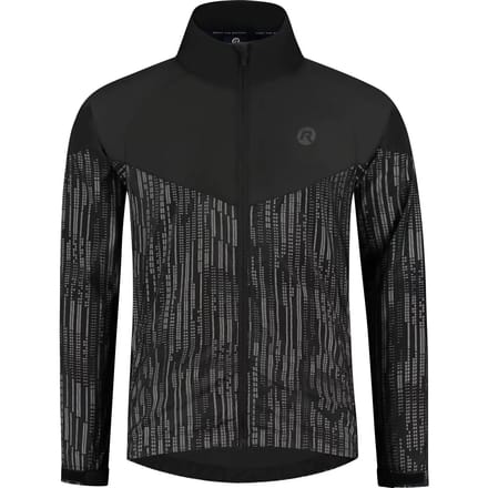 Rogelli Essential HI VIS Heren Hardloopjack - Reflecterend - Zwart