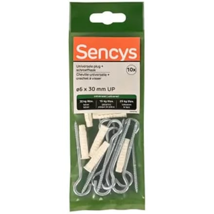 Sencys Universele Plug Nylon - Diam. 6x30mm - 10 Stuks