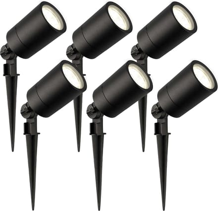 Ledvion - 6X LED Prikspots - 4000K - Zwart - 5W - IP65