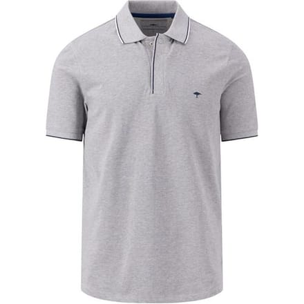 Fynch-Hatton Polo Uni Tipping Contrast Cool Grey / male