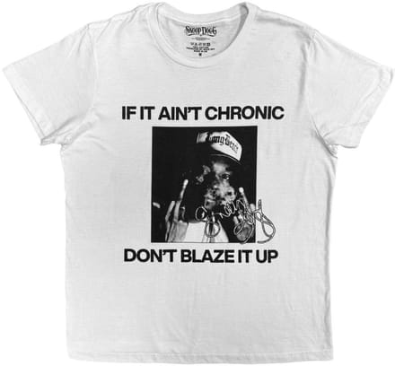 Snoop Dogg - Chronic Signature Heren Tshirt - S - Wit