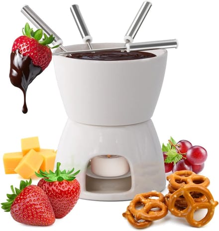 RWB® Kaasfondue Set - Fondue Set - Kaasfondue - Wit - 11 x 8 x 7 cm