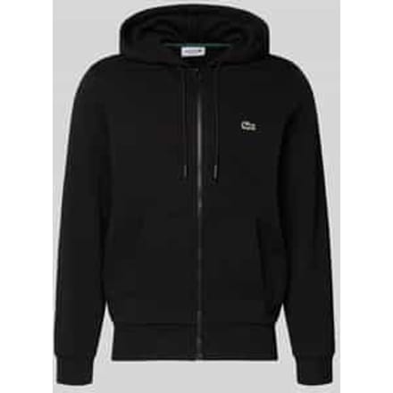 Lacoste heren hoodie sweatsvest - met rits - zwart